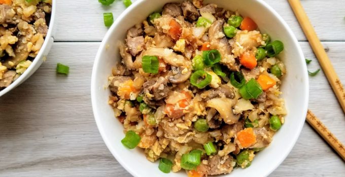 Cauliflower and Beef Fried “Rice”