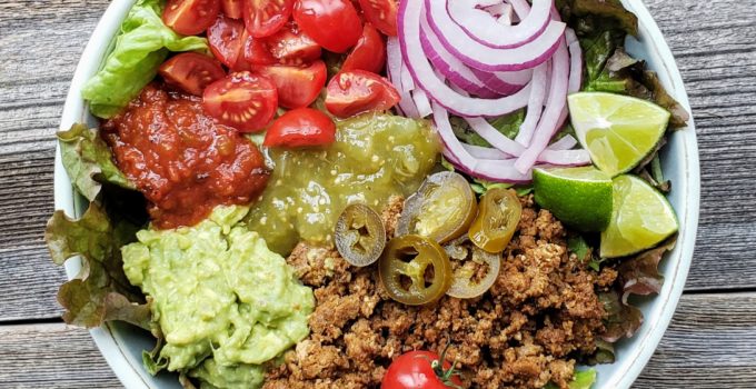 Ground Beef Taco Salad (dairy free, gluten free)